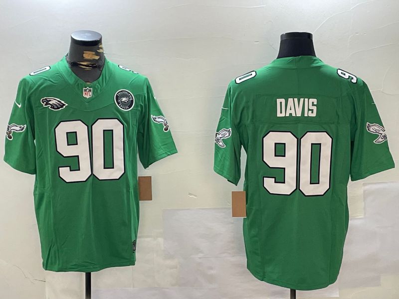 Men Philadelphia Eagles #90 Davis Green Throwback 2024 Nike Vapor Limited NFL Jersey style 3->philadelphia eagles->NFL Jersey